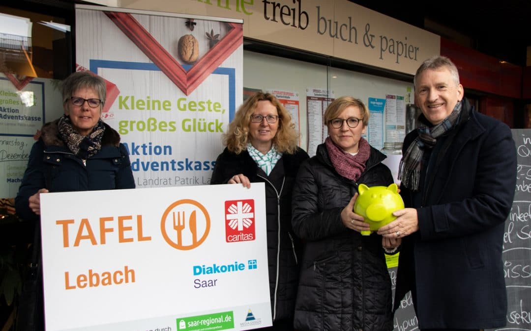Adventskasse Aktion – Landrat Lauer sammelte für die Lebacher Tafel