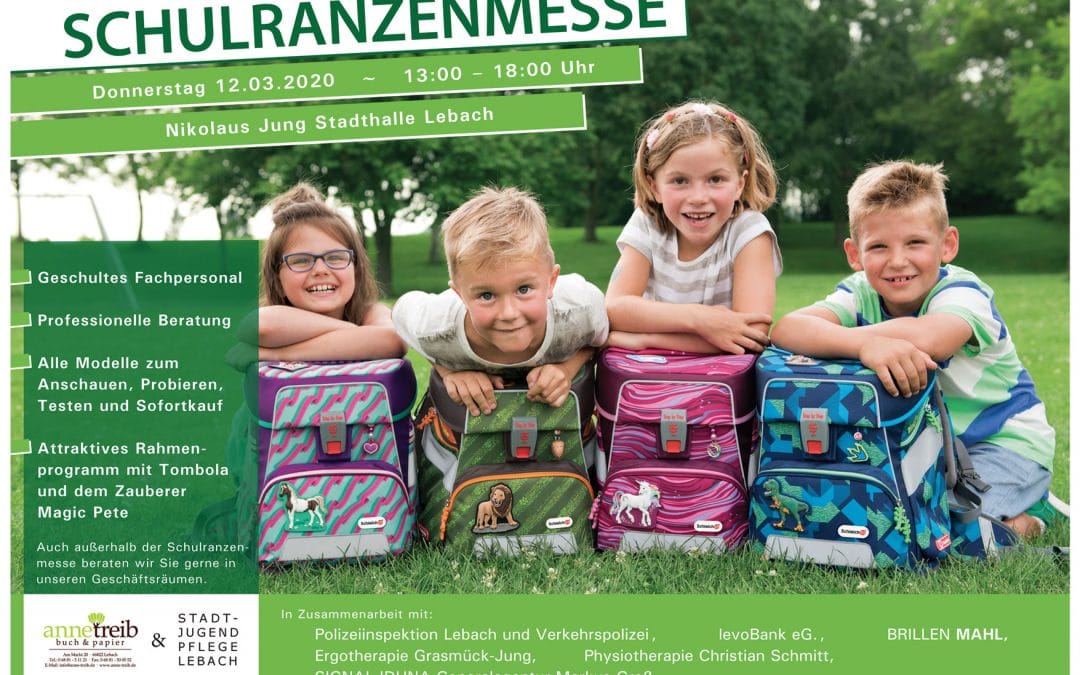 Schulranzenmesse 2020 – Donnerstag 12.03.2020