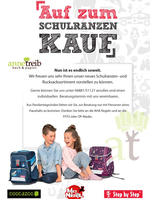 Auf zum Schulranzenkauf 2021