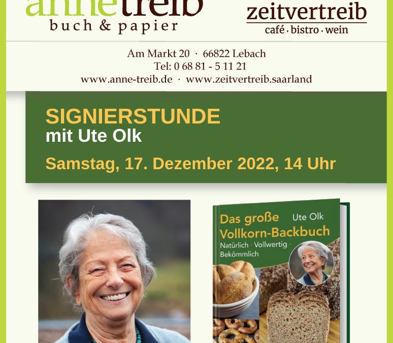 Signierstunde mit Ute Olk – Samstag 17.12.2022