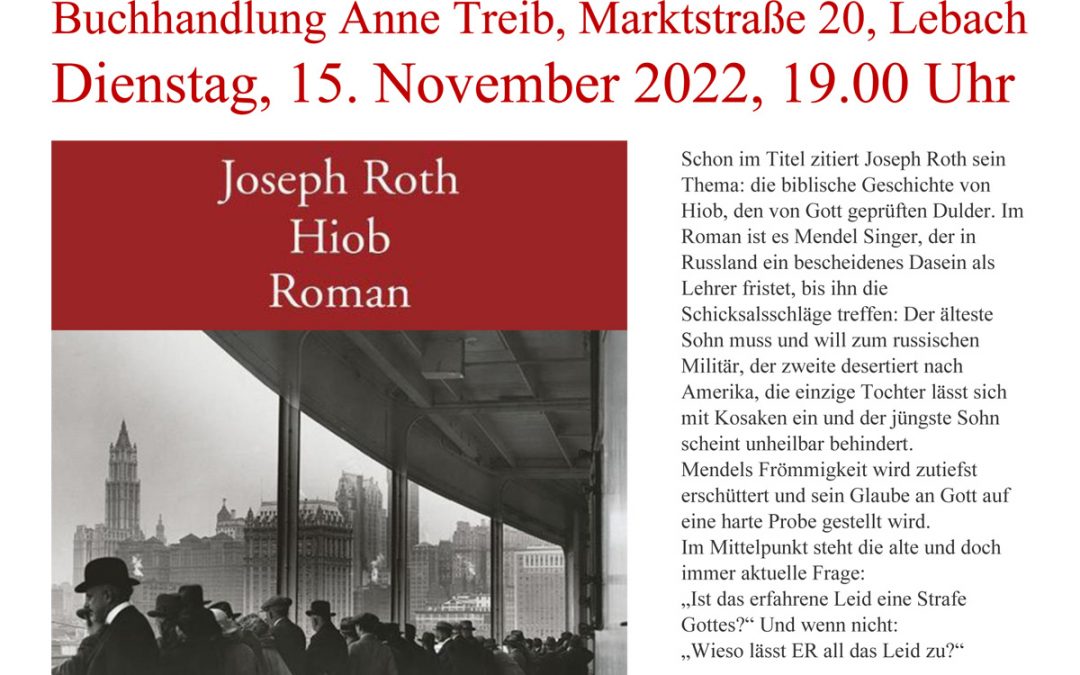 Literatur-Gottesdienst – Dienstag 15.11.2022
